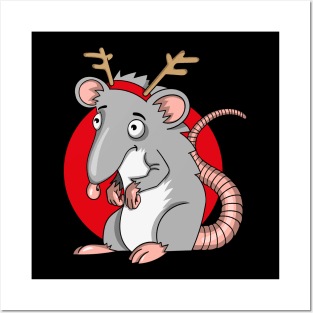 Christmas Rat Posters and Art